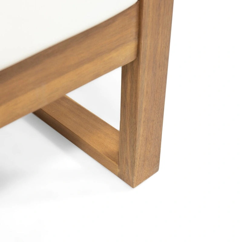 Belgian Outdoor Acacia Wood Chat Set by Christopher Knight Home