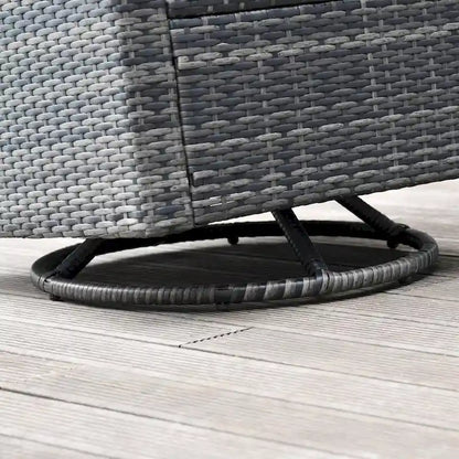 Outsunny Rattan Wicker Swivel Rocking Chair with Armrest, Soft Thick Cushions, Outdoor Club Chair with Strong Steel Frame