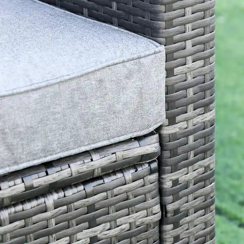 Outsunny Rattan Wicker Swivel Rocking Chair with Armrest, Soft Thick Cushions, Outdoor Club Chair with Strong Steel Frame