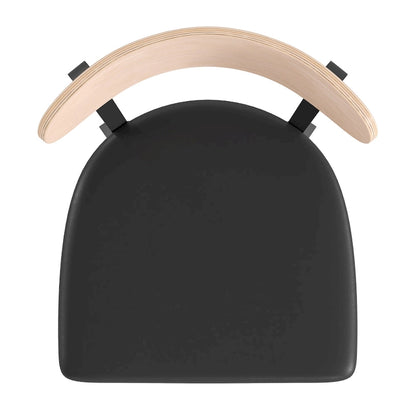 Commercial Metal Dining Chair with Wood Seat and Boomerang Back