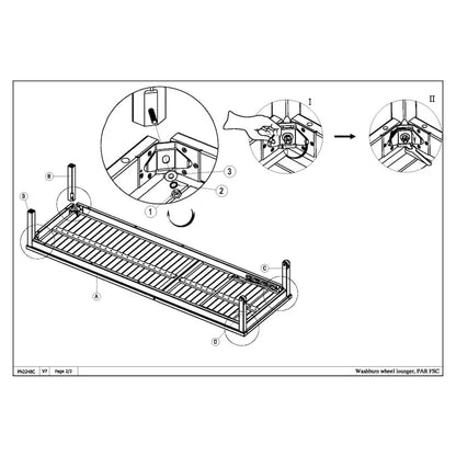 Amazonia Pacific 3-piece Wheel Lounger Set with White Cushions
