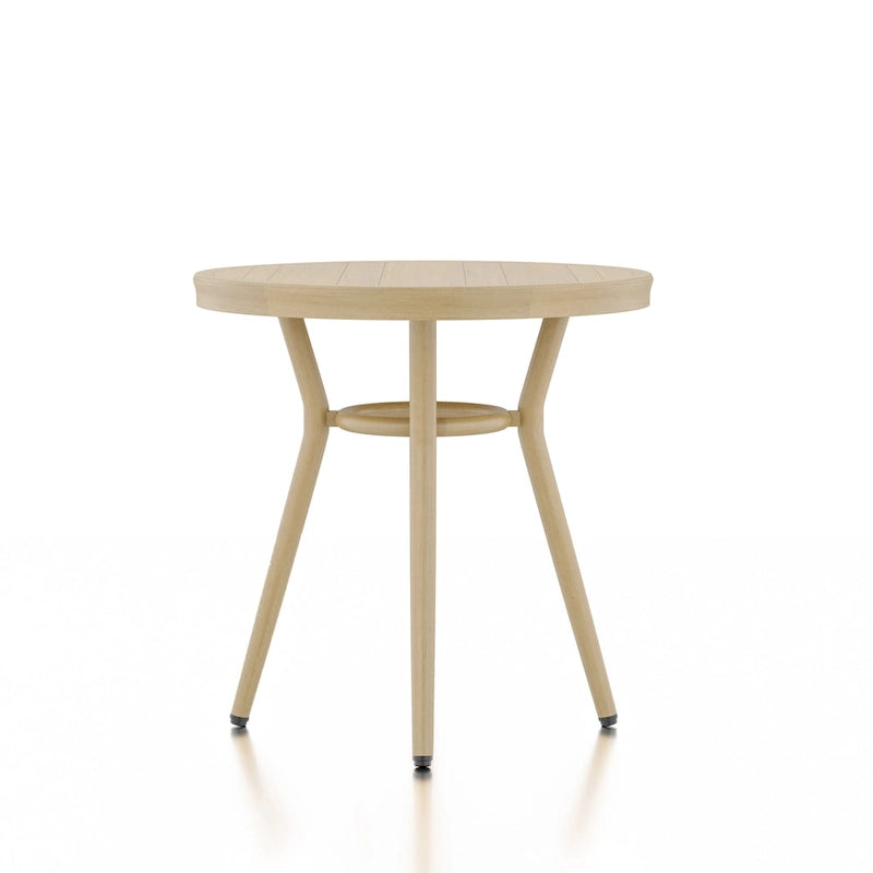 Ariel French Natural Tone 22-inch Aluminum Round Patio Side Table by Furniture of America