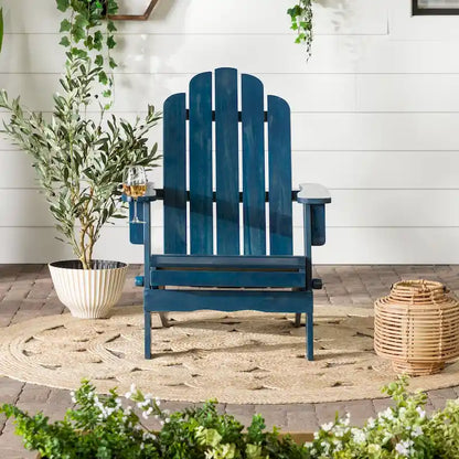 Middlebrook Surfside Acacia Wood Folding Adirondack Chair