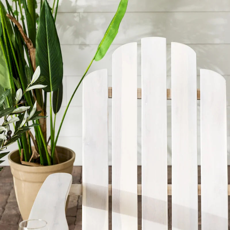 Middlebrook Surfside Acacia Wood Folding Adirondack Chair