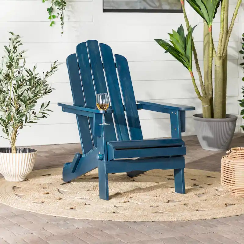 Middlebrook Surfside Acacia Wood Folding Adirondack Chair