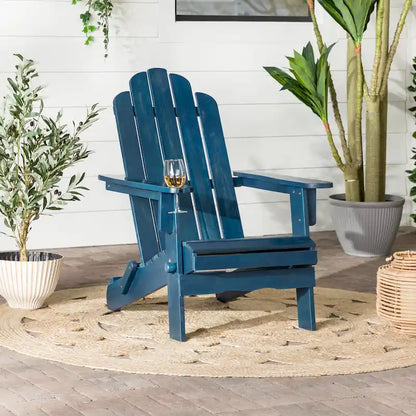 Middlebrook Surfside Acacia Wood Folding Adirondack Chair