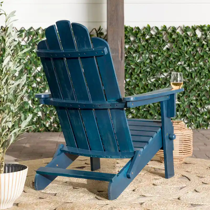 Middlebrook Surfside Acacia Wood Folding Adirondack Chair