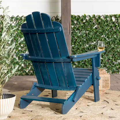 Middlebrook Surfside Acacia Wood Folding Adirondack Chair