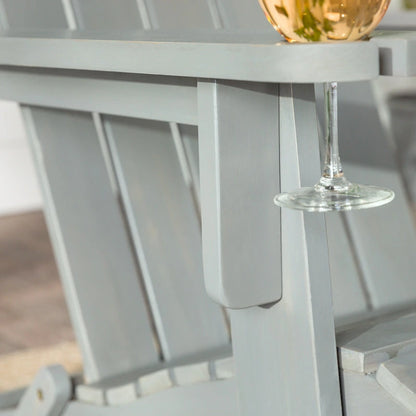 Middlebrook Surfside Acacia Wood Folding Adirondack Chair