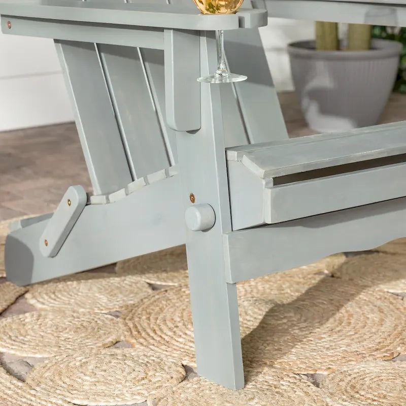 Middlebrook Surfside Acacia Wood Folding Adirondack Chair