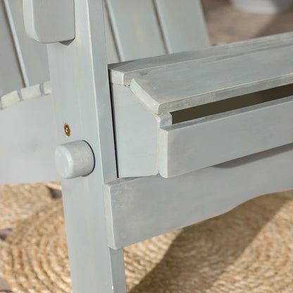 Middlebrook Surfside Acacia Wood Folding Adirondack Chair