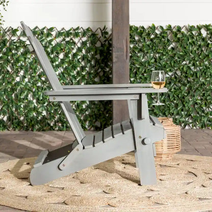 Middlebrook Surfside Acacia Wood Folding Adirondack Chair