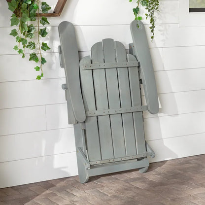 Middlebrook Surfside Acacia Wood Folding Adirondack Chair