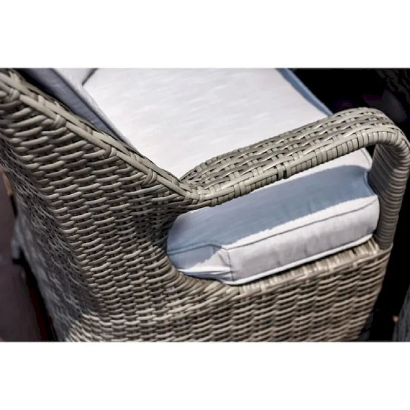 Moda 2-Piece Outdoor Wicker Dining Chairs with Cushions