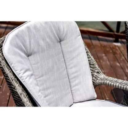 Moda 2-Piece Outdoor Wicker Dining Chairs with Cushions