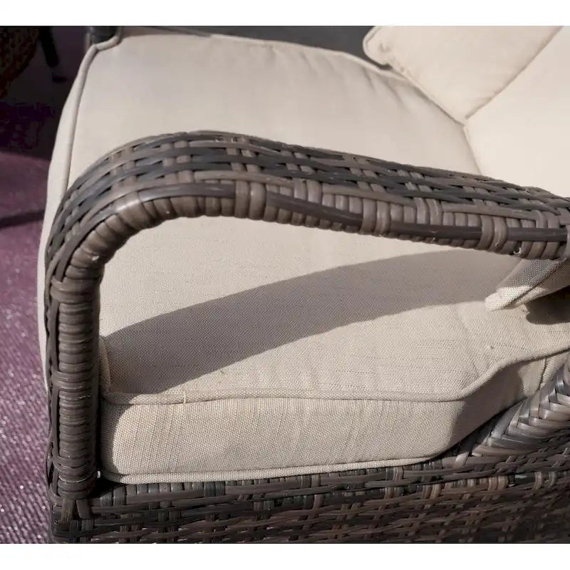 Moda 2-Piece Outdoor Wicker Dining Chairs with Cushions