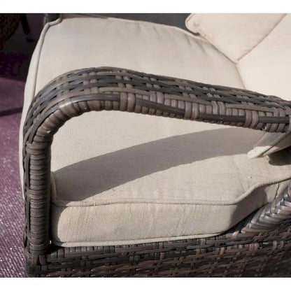 Moda 2-Piece Outdoor Wicker Dining Chairs with Cushions