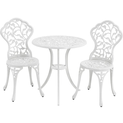 Yaheetech 3-Piece Aluminum Patio Bistro Table Set Antique Chair Sets