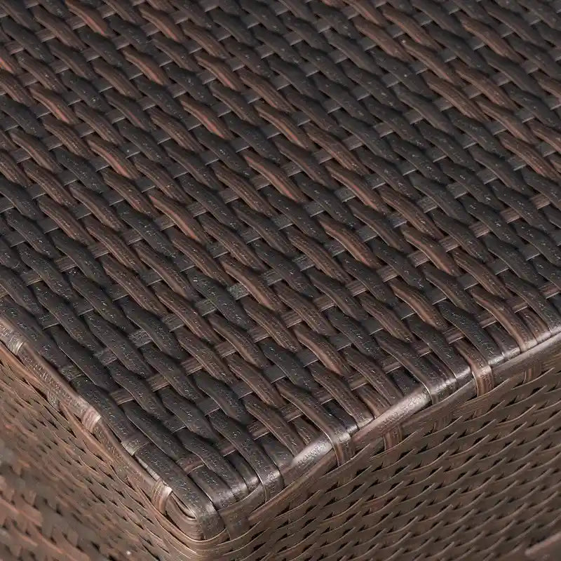 Mansfield Outdoor 3-Piece Square Wicker Chat Set by Christopher Knight Home