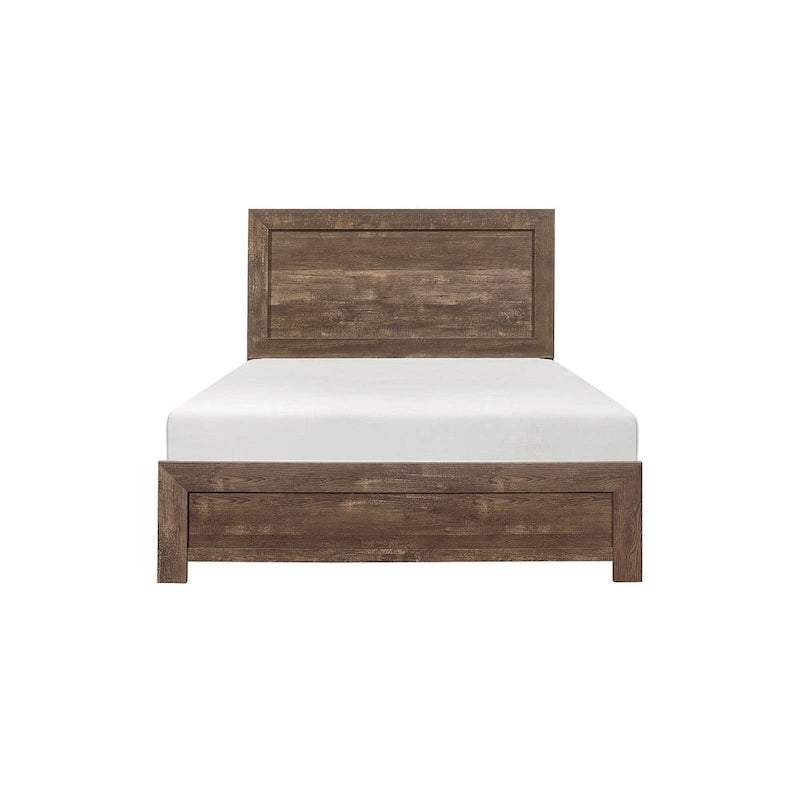 Tabina 3 Piece Rustic Brown Modern Panel Bedroom Set