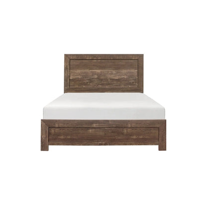 Tabina 3 Piece Rustic Brown Modern Panel Bedroom Set