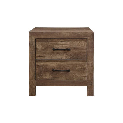 Tabina 3 Piece Rustic Brown Modern Panel Bedroom Set