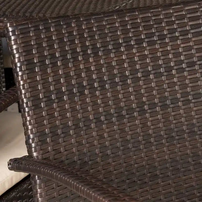 Chadney Outdoor 9-piece Square Wicker Dining Set with Cushions by Christopher Knight Home