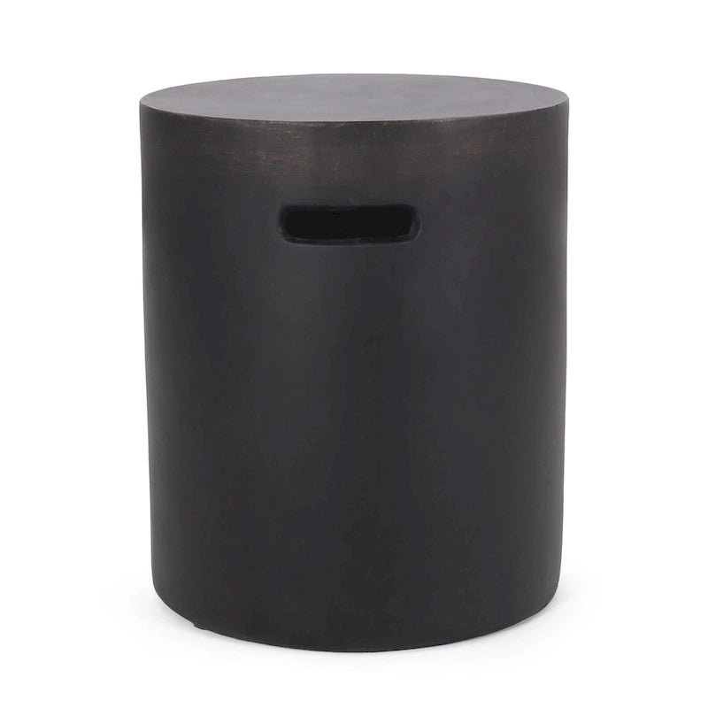 Akin Outdoor Lightweight Concrete Side Table by Christopher Knight Home