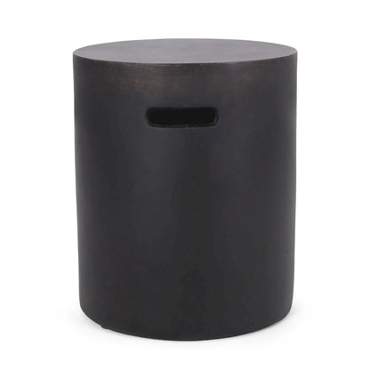 Akin Outdoor Lightweight Concrete Side Table by Christopher Knight Home