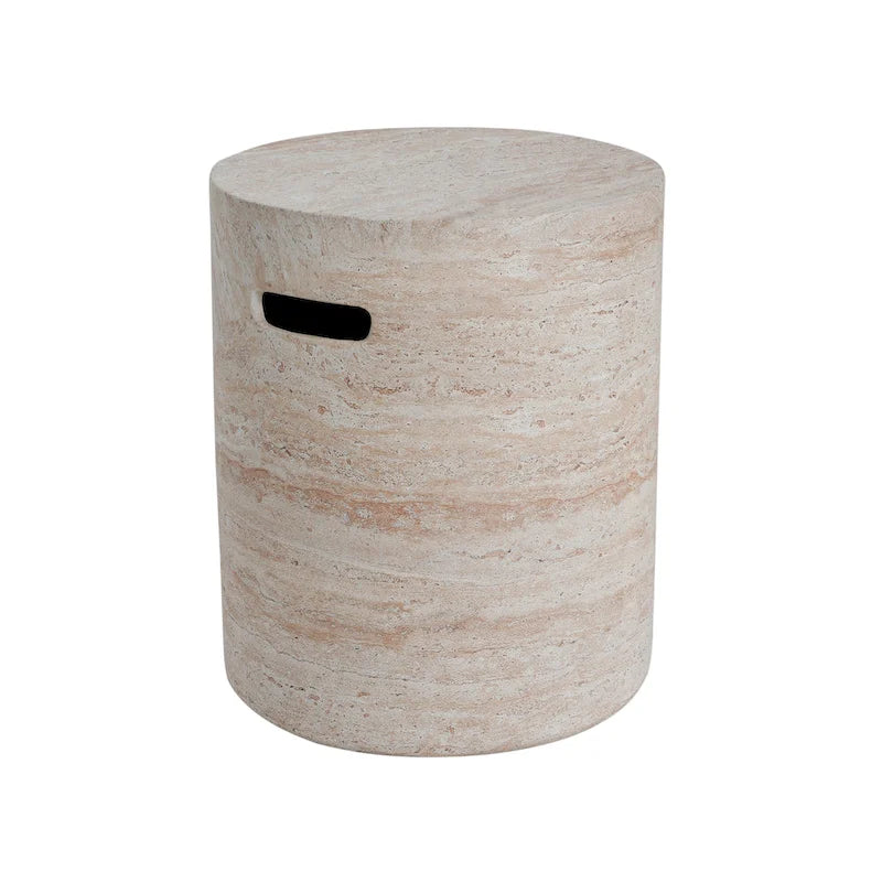 Akin Outdoor Lightweight Concrete Side Table by Christopher Knight Home