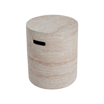 Akin Outdoor Lightweight Concrete Side Table by Christopher Knight Home