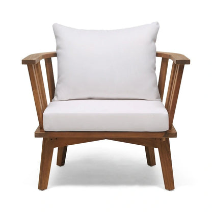 Barton Outdoor Acacia Wood Chair and Table Set by Christopher Knight Home