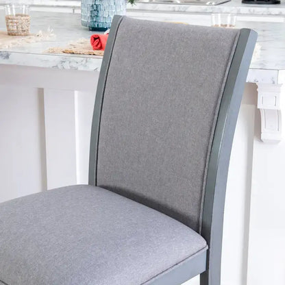 Robyn Grey Upholstered 25-Inch Counter Stool (Set of 2)