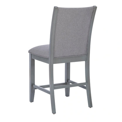 Robyn Grey Upholstered 25-Inch Counter Stool (Set of 2)