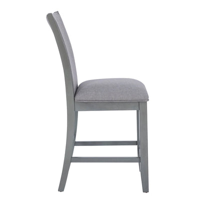 Robyn Grey Upholstered 25-Inch Counter Stool (Set of 2)