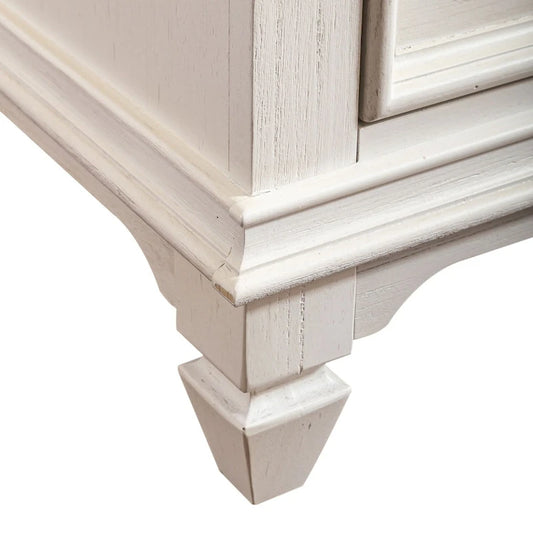 Allyson Park Wirebrushed White Charcoal 11 Drawer Chesser