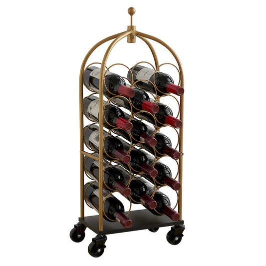 Freestanding Luggage Cart Wine Rack, Wine Bottle Holders