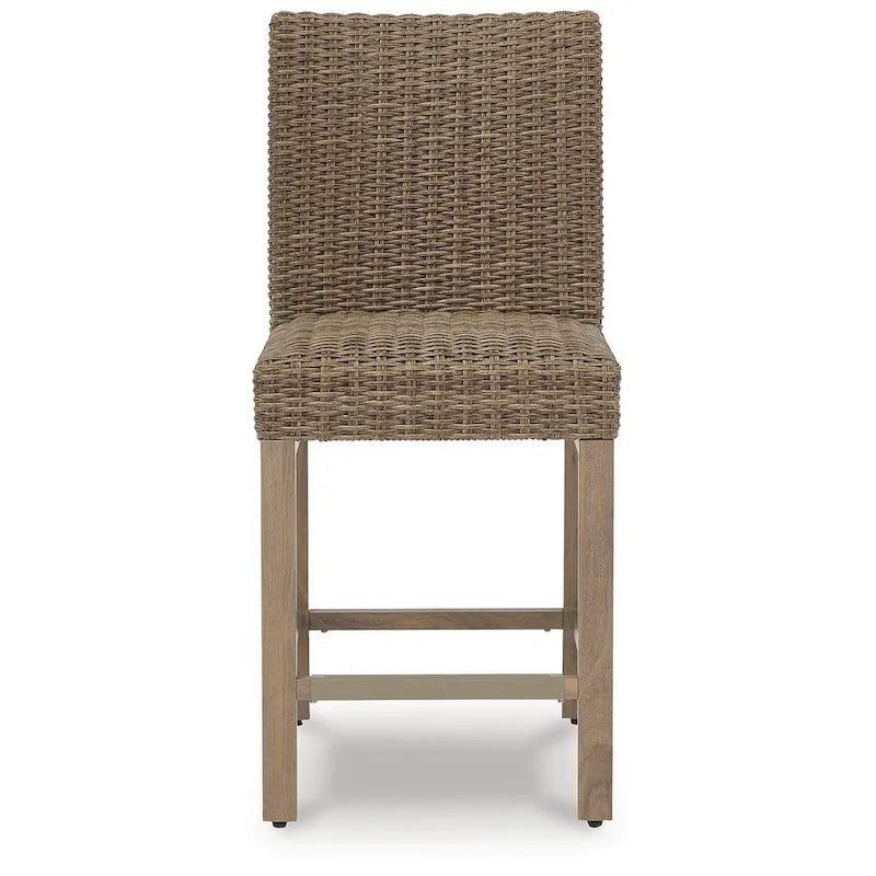 Signature Design by Ashley Walton Bridge Driftwood Outdoor Bar Stool (Set of 2) - 20.38  W x 26.88  D x 44.5  H