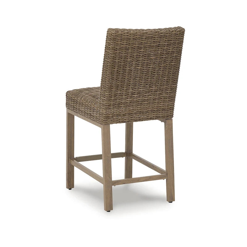 Signature Design by Ashley Walton Bridge Driftwood Outdoor Bar Stool (Set of 2) - 20.38  W x 26.88  D x 44.5  H