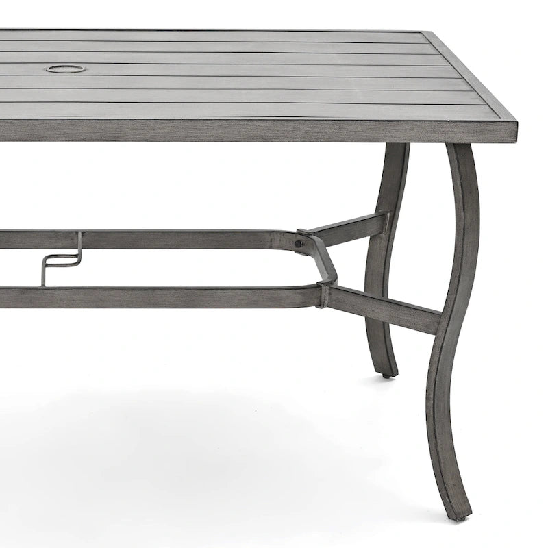 EGEIROS LIFE AluLux 7-Piece Aluminum Patio Dining Set with 2 Swivel Dining Chairs, 4 Dining Chairs and Washable Cushions