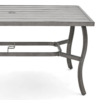 EGEIROS LIFE AluLux 7-Piece Aluminum Patio Dining Set with 2 Swivel Dining Chairs, 4 Dining Chairs and Washable Cushions