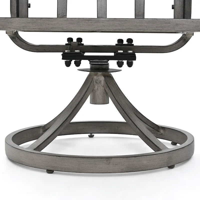 EGEIROS LIFE AluLux 7-Piece Aluminum Patio Dining Set with 2 Swivel Dining Chairs, 4 Dining Chairs and Washable Cushions