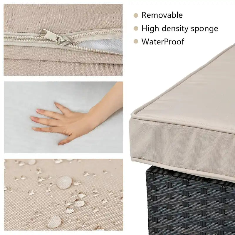 UPHA 5 Piece Patio Conversation Furniture Sectional Seating Group With Cushions