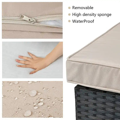 UPHA 5 Piece Patio Conversation Furniture Sectional Seating Group With Cushions