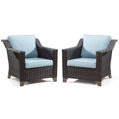 Cozywor Patio Wicker Outdoor Lounge Chair with Thick Cushions