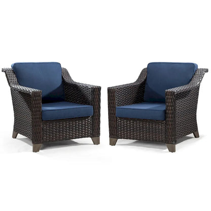 Cozywor Patio Wicker Outdoor Lounge Chair with Thick Cushions