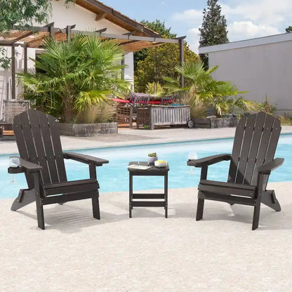 Bonosuki Set of 2 Folding Adirondack Chair Patio Fire Pit Chair