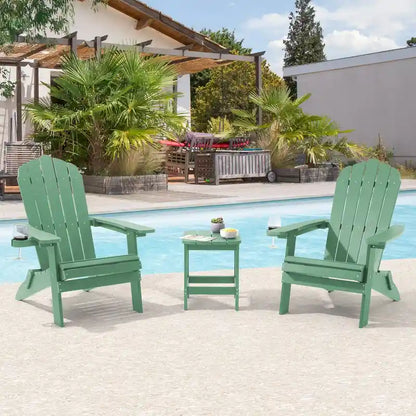 Bonosuki Set of 2 Folding Adirondack Chair Patio Fire Pit Chair