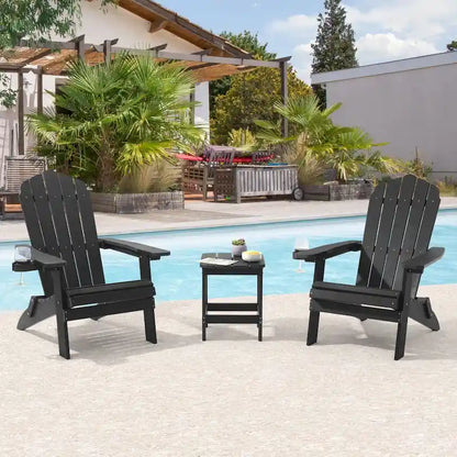 Bonosuki Set of 2 Folding Adirondack Chair Patio Fire Pit Chair