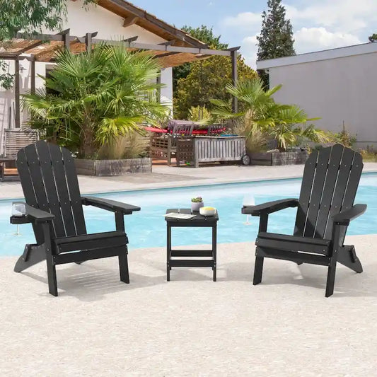 Bonosuki Set of 2 Folding Adirondack Chair Patio Fire Pit Chair